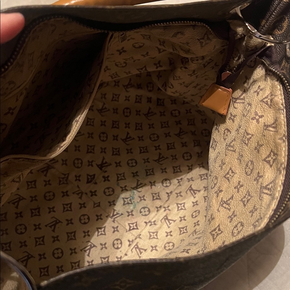 Dark Brown Monogram Shoulder Bag - image 9